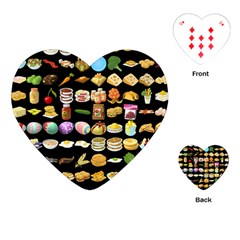 Glitch Glitchen Food Pattern One Playing Cards Single Design (heart) by WetdryvacsLair