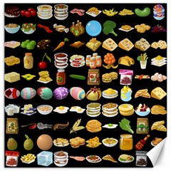 Glitch Glitchen Food Pattern One Canvas 20  X 20  by WetdryvacsLair