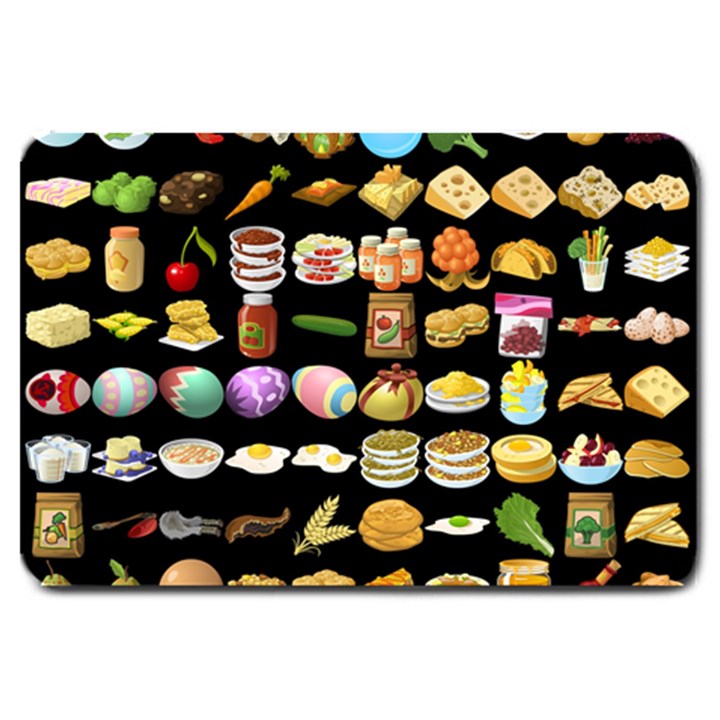 Glitch Glitchen Food Pattern One Large Doormat 