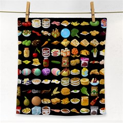 Glitch Glitchen Food Pattern One Face Towel by WetdryvacsLair