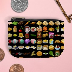 Glitch Glitchen Food Pattern One Mini Coin Purse by WetdryvacsLair