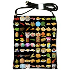 Glitch Glitchen Food Pattern One Shoulder Sling Bag by WetdryvacsLair