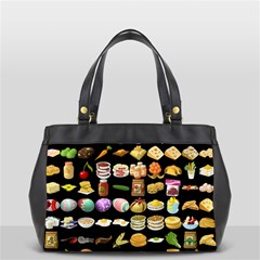 Glitch Glitchen Food Pattern One Oversize Office Handbag by WetdryvacsLair