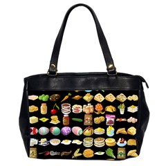 Glitch Glitchen Food Pattern One Oversize Office Handbag (2 Sides) by WetdryvacsLair