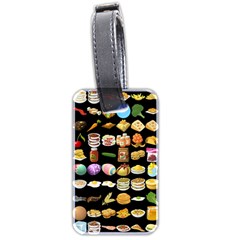 Glitch Glitchen Food Pattern One Luggage Tag (two Sides) by WetdryvacsLair