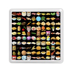 Glitch Glitchen Food Pattern One Memory Card Reader (square) by WetdryvacsLair