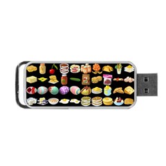 Glitch Glitchen Food Pattern One Portable Usb Flash (one Side) by WetdryvacsLair