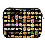 Glitch Glitchen Food Pattern One Apple iPad 2/3/4 Zipper Cases Front