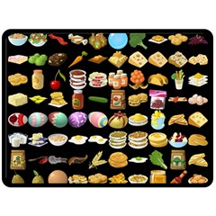 Glitch Glitchen Food Pattern One Double Sided Fleece Blanket (large)  by WetdryvacsLair