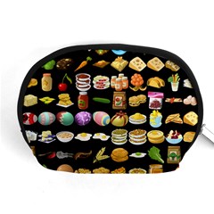 Glitch Glitchen Food Pattern One Accessory Pouch (medium) by WetdryvacsLair