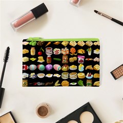 Glitch Glitchen Food Pattern One Cosmetic Bag (xs) by WetdryvacsLair