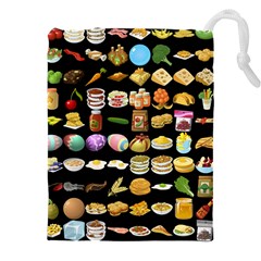 Glitch Glitchen Food Pattern One Drawstring Pouch (5xl) by WetdryvacsLair