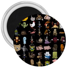 Glitch Glitchen Npc Animals And Characters Pattern 3  Magnets by WetdryvacsLair