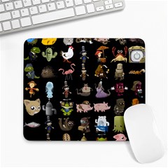 Glitch Glitchen Npc Animals And Characters Pattern Large Mousepads by WetdryvacsLair