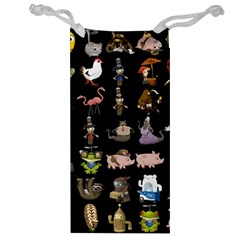 Glitch Glitchen Npc Animals And Characters Pattern Jewelry Bag by WetdryvacsLair