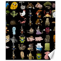 Glitch Glitchen Npc Animals And Characters Pattern Canvas 8  X 10  by WetdryvacsLair