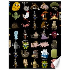 Glitch Glitchen Npc Animals And Characters Pattern Canvas 12  X 16  by WetdryvacsLair