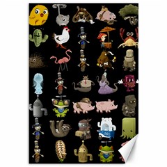 Glitch Glitchen Npc Animals And Characters Pattern Canvas 12  X 18 