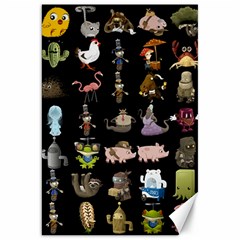 Glitch Glitchen Npc Animals And Characters Pattern Canvas 20  X 30  by WetdryvacsLair