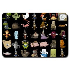 Glitch Glitchen Npc Animals And Characters Pattern Large Doormat  by WetdryvacsLair