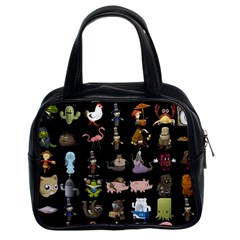 Glitch Glitchen Npc Animals And Characters Pattern Classic Handbag (two Sides) by WetdryvacsLair