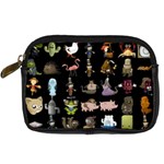 Glitch Glitchen Npc Animals And Characters Pattern Digital Camera Leather Case Front