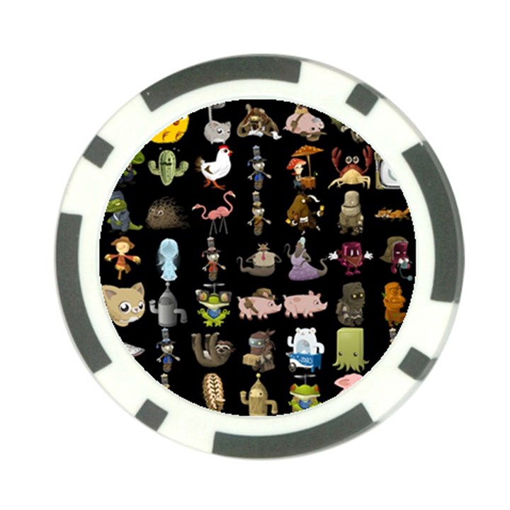 Glitch Glitchen Npc Animals And Characters Pattern Poker Chip Card Guard (10 pack)