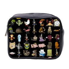 Glitch Glitchen Npc Animals And Characters Pattern Mini Toiletries Bag (two Sides) by WetdryvacsLair