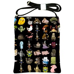 Glitch Glitchen Npc Animals And Characters Pattern Shoulder Sling Bag by WetdryvacsLair