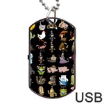 Glitch Glitchen Npc Animals And Characters Pattern Dog Tag USB Flash (Two Sides) Front