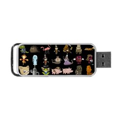 Glitch Glitchen Npc Animals And Characters Pattern Portable Usb Flash (two Sides) by WetdryvacsLair