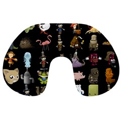 Glitch Glitchen Npc Animals And Characters Pattern Travel Neck Pillow