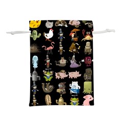 Glitch Glitchen Npc Animals And Characters Pattern Lightweight Drawstring Pouch (l) by WetdryvacsLair