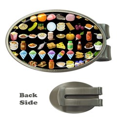 Glitch Glitchen Food Pattern Two Money Clips (oval)  by WetdryvacsLair