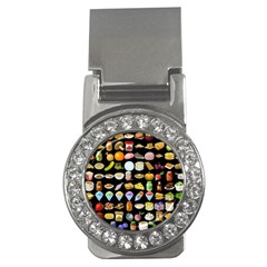 Glitch Glitchen Food Pattern Two Money Clips (cz)  by WetdryvacsLair