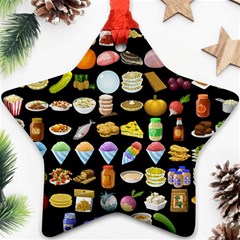 Glitch Glitchen Food Pattern Two Star Ornament (two Sides) by WetdryvacsLair