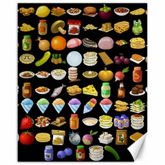 Glitch Glitchen Food Pattern Two Canvas 16  X 20  by WetdryvacsLair