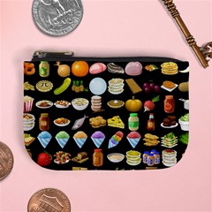 Glitch Glitchen Food Pattern Two Mini Coin Purse by WetdryvacsLair