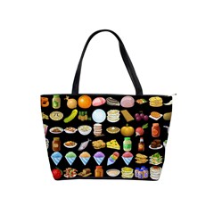 Glitch Glitchen Food Pattern Two Classic Shoulder Handbag by WetdryvacsLair