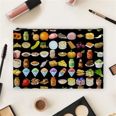 Glitch Glitchen Food Pattern Two Cosmetic Bag (large) by WetdryvacsLair