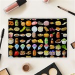 Glitch Glitchen Food Pattern Two Cosmetic Bag (Large) Front