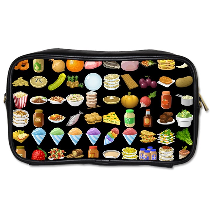 Glitch Glitchen Food Pattern Two Toiletries Bag (One Side)