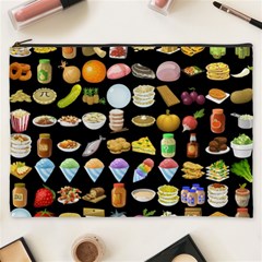 Glitch Glitchen Food Pattern Two Cosmetic Bag (xxxl) by WetdryvacsLair