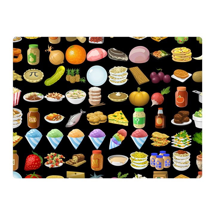 Glitch Glitchen Food Pattern Two Double Sided Flano Blanket (Mini) 