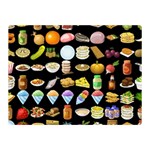 Glitch Glitchen Food Pattern Two Double Sided Flano Blanket (Mini)  35 x27  Blanket Back