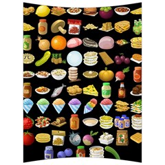 Glitch Glitchen Food Pattern Two Back Support Cushion by WetdryvacsLair