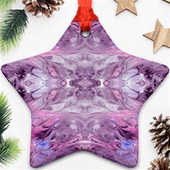 Pink Grey Repeats Ornament (star)