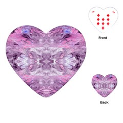 Pink Grey Repeats Playing Cards Single Design (heart)