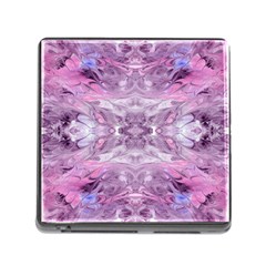 Pink Grey Repeats Memory Card Reader (square 5 Slot) by kaleidomarblingart