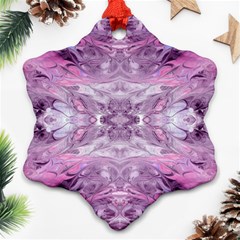 Pink Grey Repeats Ornament (snowflake)